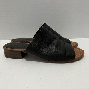 Splendid Single Black Leather Strap Slide Sandals - Women's 6.5 *READ*